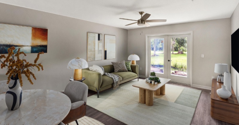 Living room at Huntington Forest